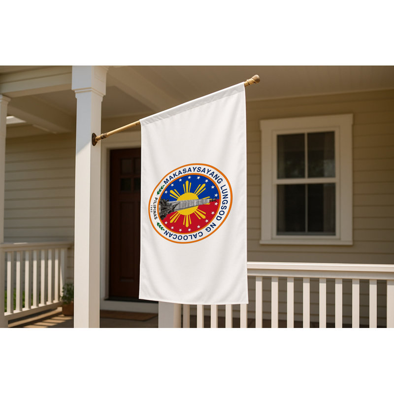 Drapeau de la ville de Caloocan — Drapeau d'extérieur, H 24 po x l 36 po