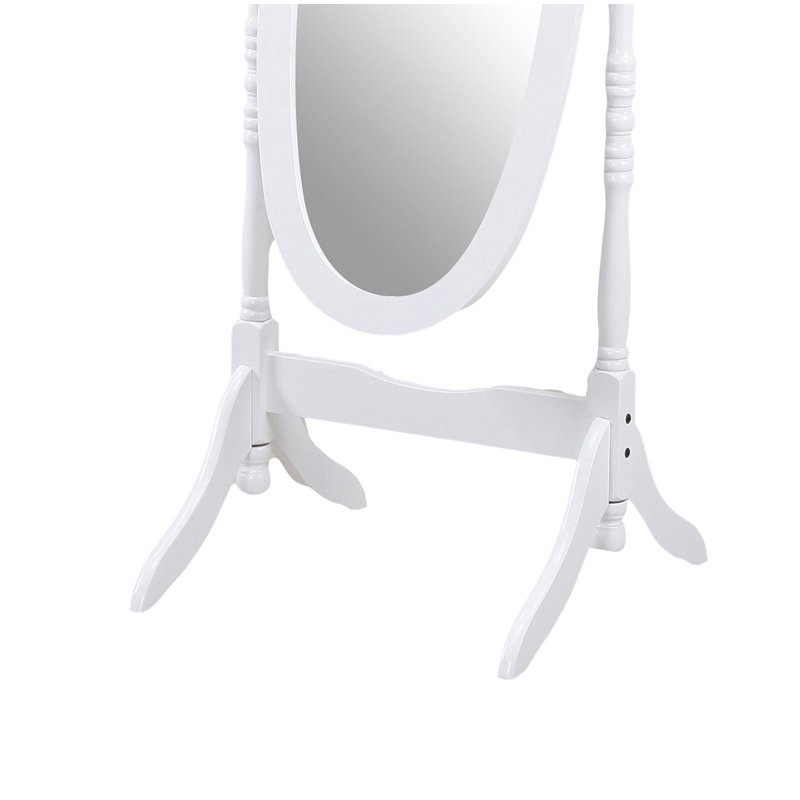 Miroir de plancher Modern Anna, Blanc