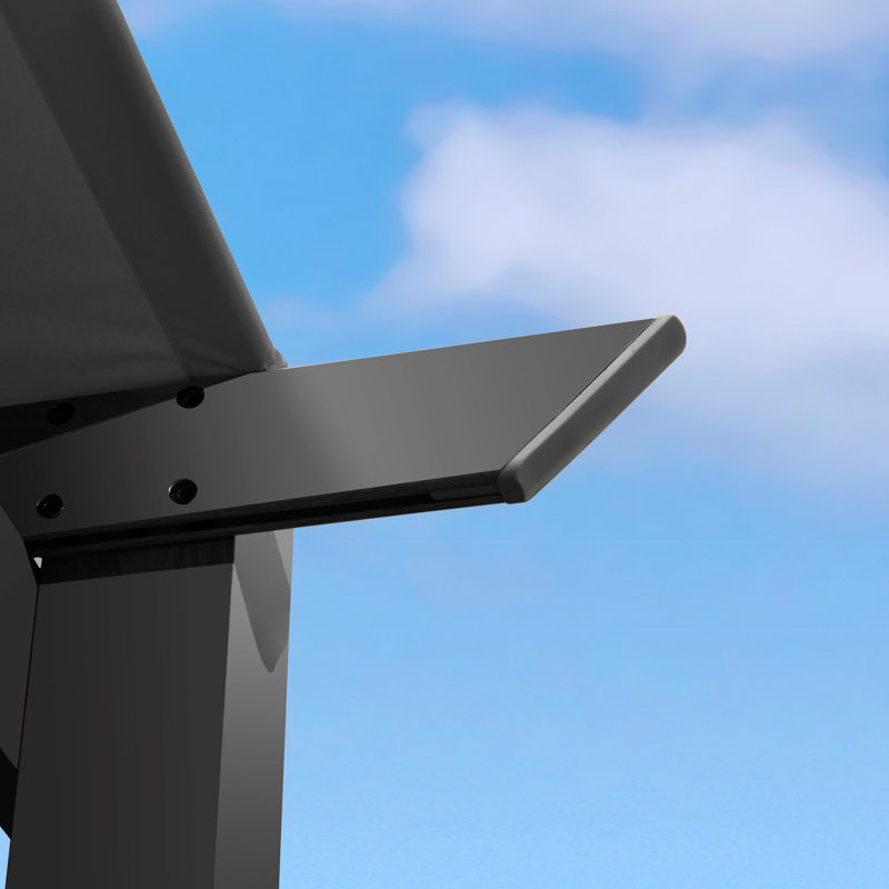 3m x 3m Metal Pergola, Black