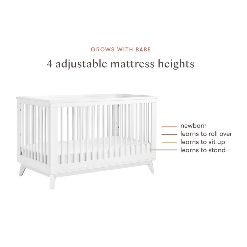 Scoot 3-in-1 Convertible Crib, White