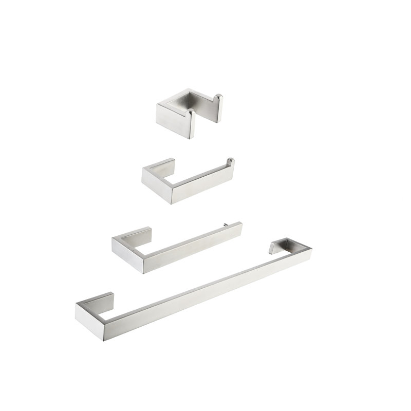 Luminaires de salle de bain en nickel brossé - 4 pièces, acier inoxydable. Maintient la durabilité. Pour des espaces variés. Installation simple: les accessoires résistent à la ternissure et à la corrosion. Différentes zones. Facile
