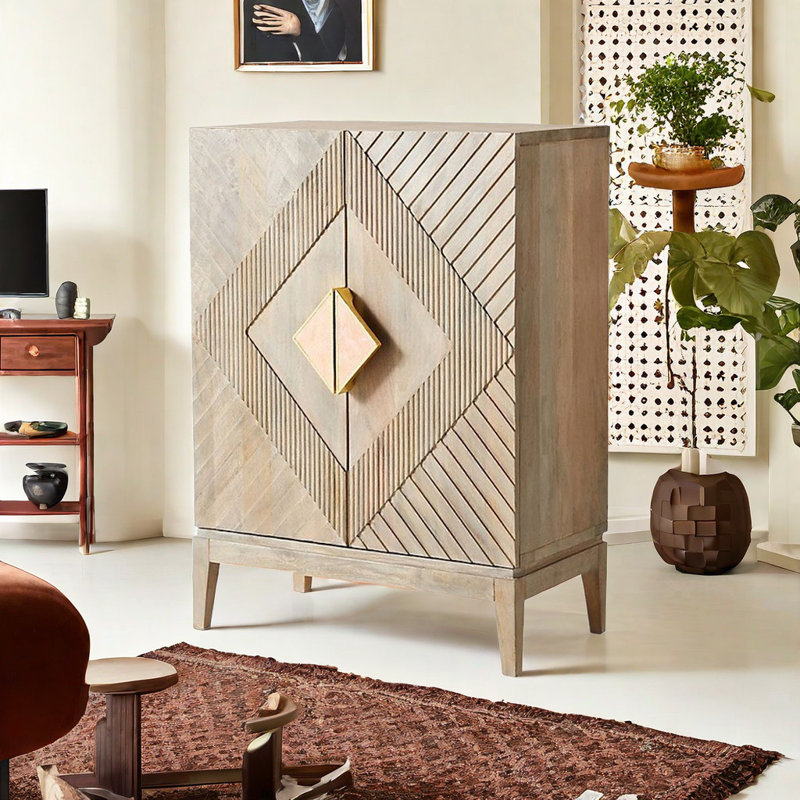 Practical Classical Simple Accent Cabinet Solid Wood Accent Cabinet