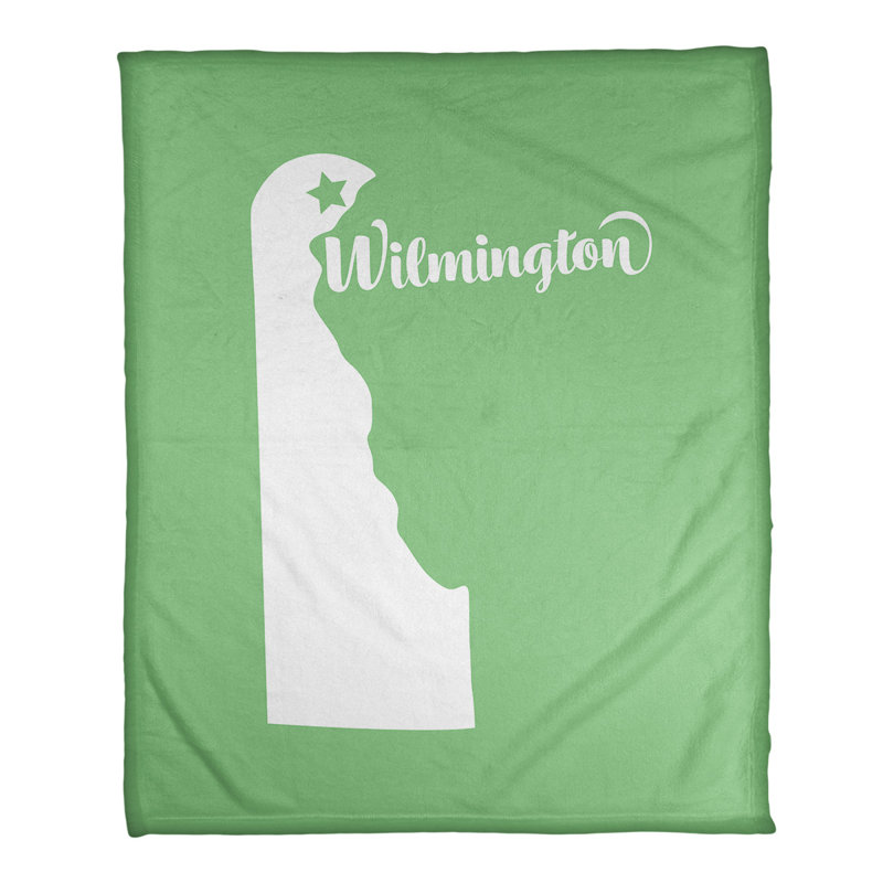 Jeté polaire wilmington delaware, l 52,5 po x L 62,5 po, Vert