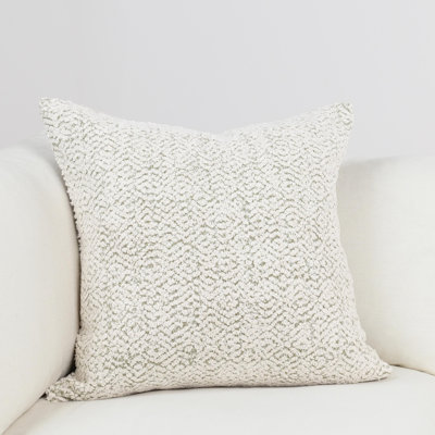 Villa By Classic Home Maris 22" Cotton Linen Blend Throw Pillow, Ivory In Down,feather