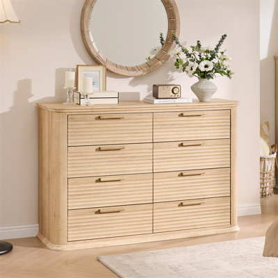 Commode 8 tiroirs cannelée