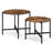 Round Coffee Table Set Of 2 21.5" & 25.5" Nesting Coffee Tables Circle End Table 