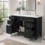Meuble-lavabo à 6 tiroirs 2 portes et poignées argentées Highworth-733383448