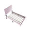 Lit simple avec revêtement en velours et base stable pour une bonne nuit de sommeil-121339570