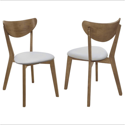Tan and Chestnut Curved Backs Dining Chair (Set of 2)