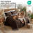 Southshore Fine Linens Vilano Oversized Quilt Set, Double-Brushed Microfiber Lightweight Quilted Bedding and 1 Pillow Sham, Twin/Twin XL, Chocolate Brown-1001114987-1001114979