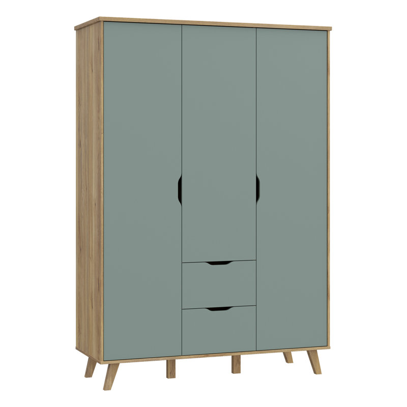 Vankka Manufactured Wood Wardrobe, Sage green
