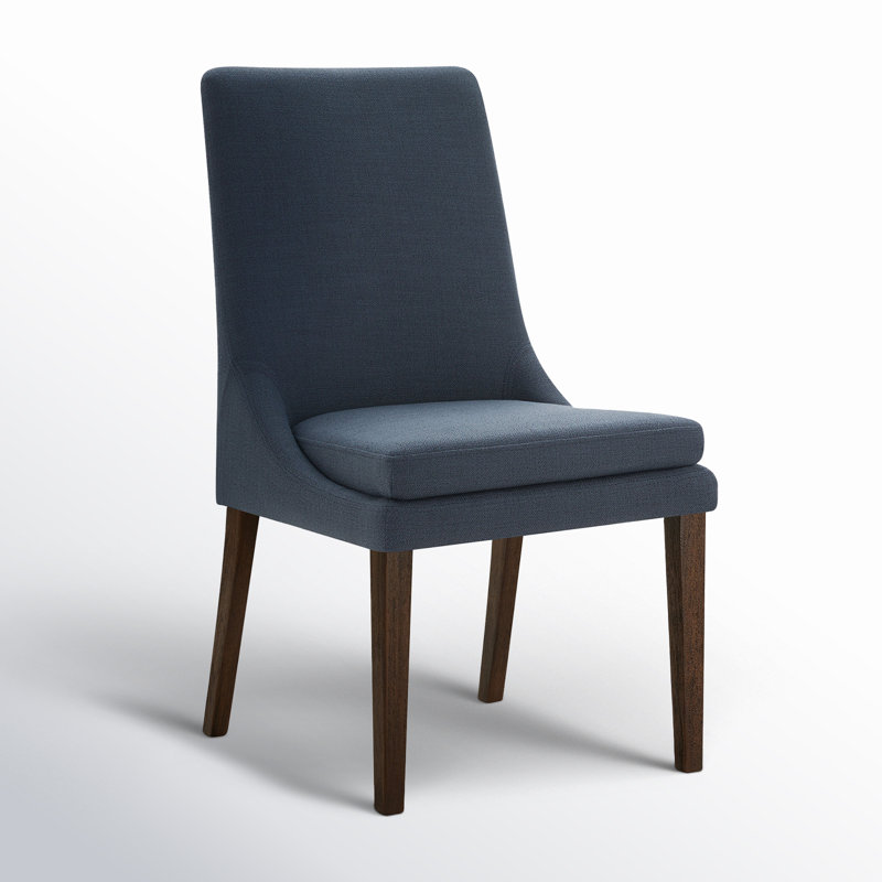 Niara Upholstered Side Chair, Effie Indigo Linen