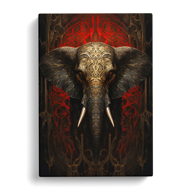 Elephant Gothic - Print on Canvas, 60cm H x 40cm W x 3cm D