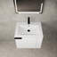 Meuble-lavabo de salle de bain 24 po - Armoire de style moderne américain en bois d'ingénierie blanc avec-2138251920