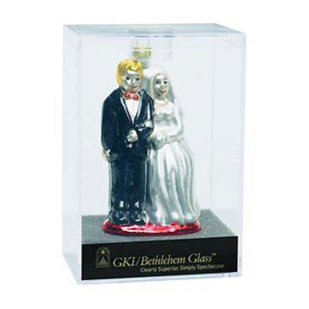 4 Bride And Groom Glass Wedding Christmas Ornament Northlight Seasonal