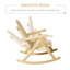 Chaise Adirondack berçante en bois massif Sanya