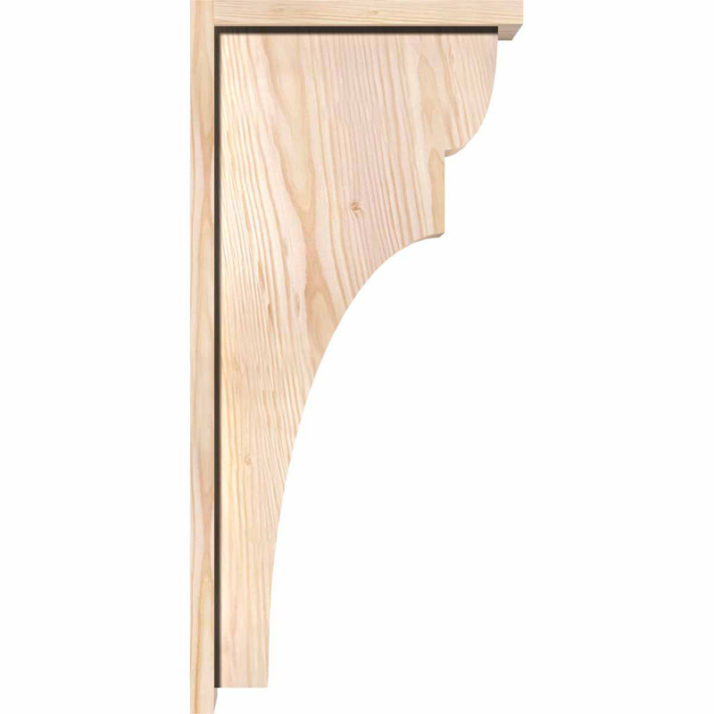 Yorkshire Yorktown avec plaque arrière, H 30 po x l 7,5 po x P 14 po, Sapin de Douglas, Lisse