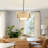 4-White Yellow Vine Weaving Adjustable Dimmable Pendant Light