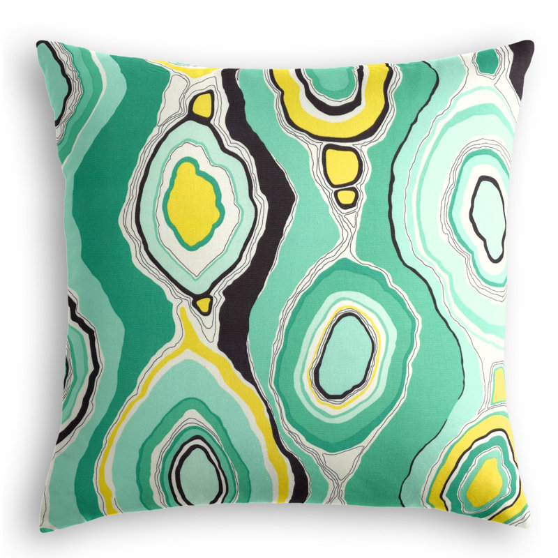 Tobi Fairley La Petit Roche Square Pillow Cover & Insert, 16" x 16", Jade