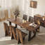 Wabi-Sabi Style Square Large Panel Dining Table Made of Solid Old Elm Wood-111011711