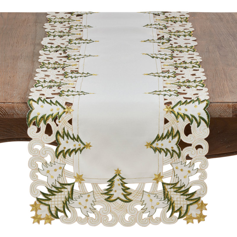 Commodore Table Runner, Ivory, 90" x 16"