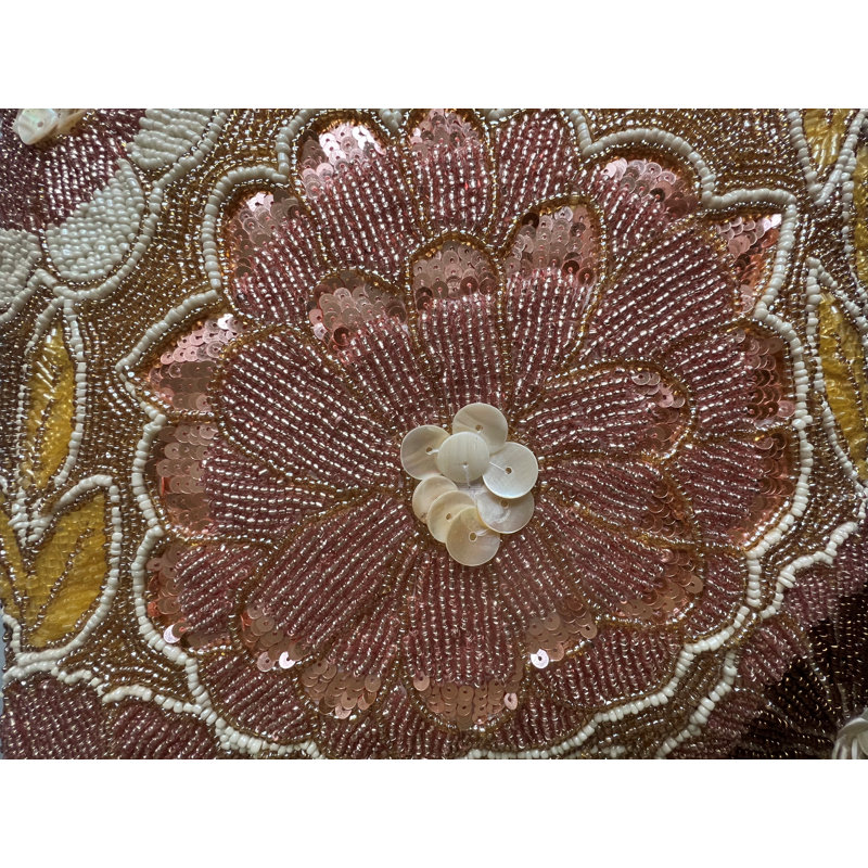 Zuri Multi Hand-Beaded Throw Pillow