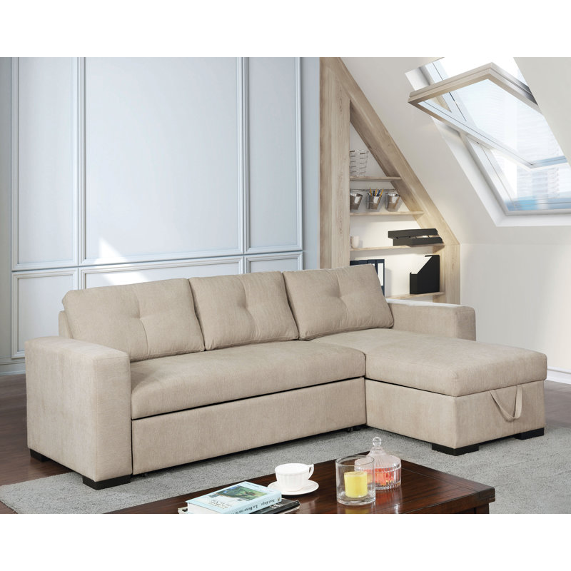 Upholstered L-Shaped Sectional Reversible