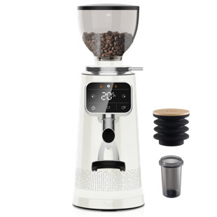 Tuni G3 64mm Flat Burr Coffee Grinder, 100 Grind Settings Electric Espresso Grinder with Single Dose Set | Commercial Grade Precision, Touchscreen | Anti-Static Tech | Stainless Steel (Silver)
