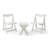 Hips Outdoor Bistro Set, Foldable Small Table And Chair Set-1679479839
