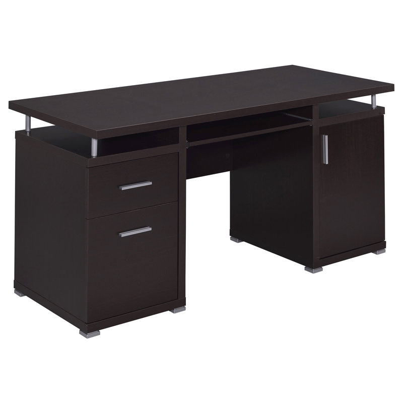 Bureau d'ordinateur à 2 tiroirs
