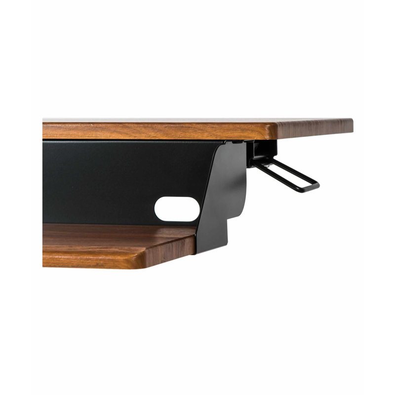 Mcmanis Adjustable Metal Base Standing Desk Converter, Brown/Black
