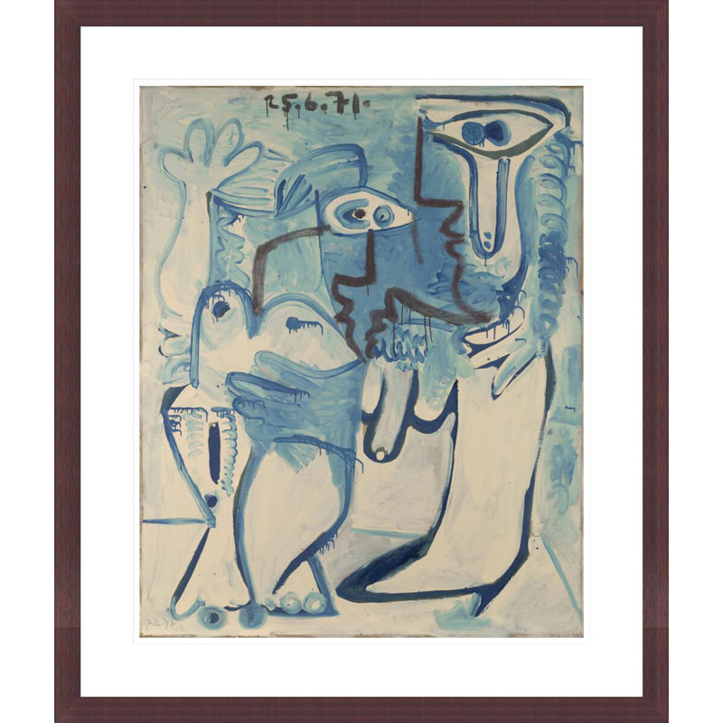 Couple par Pablo Picasso - Impression sur toile, H 27,63 po x l 23,5 po