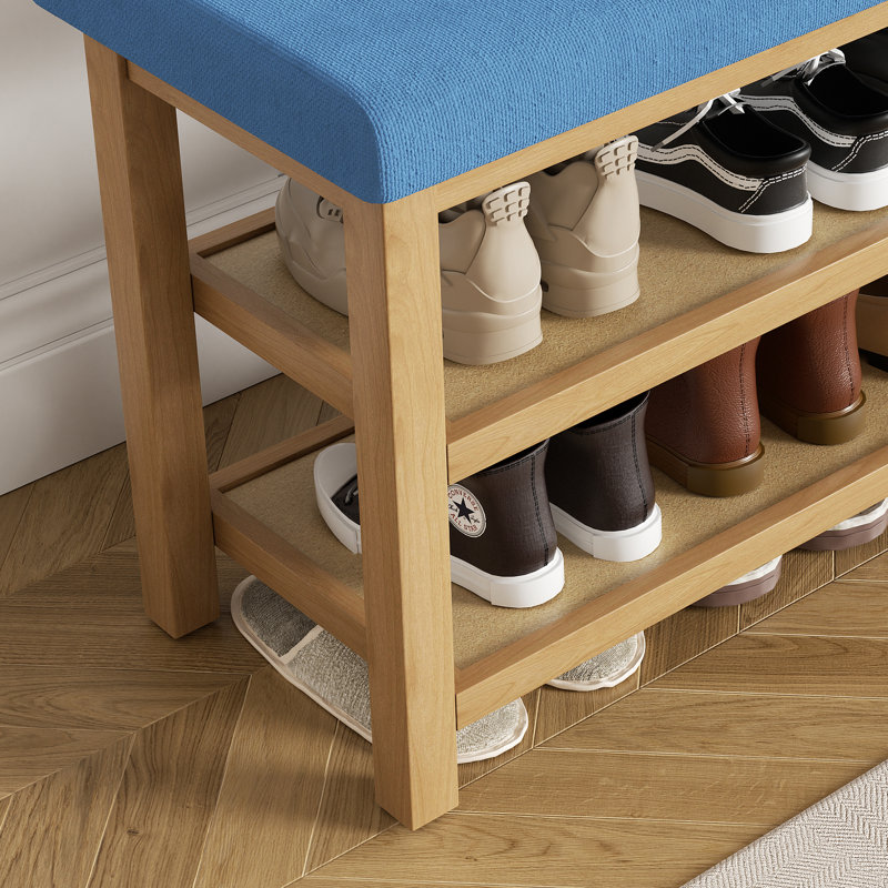 Banc de rangement pour chaussures Elegant, Bleu