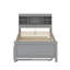Platform Bed With Storage Headboard, USB,Trundle And Drawers-87402984-87402985