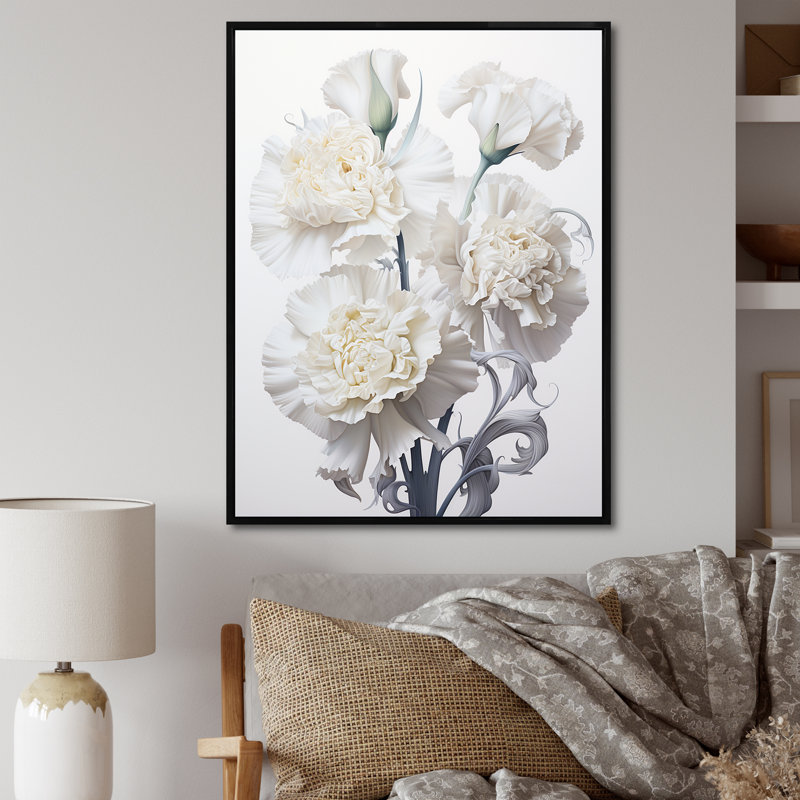 Monochromes minimalisme œillets II sur toile, H 40 po x l 30 po x P 1,5 po, Cadre flottant noir