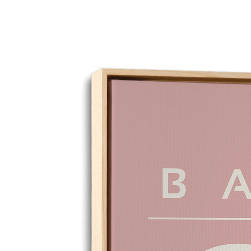 «Pink Retro Bauhaus», affiche sur toile dans un cadre, H 18,75 po x l 12,75 po x P 1,75 po, Érable américain