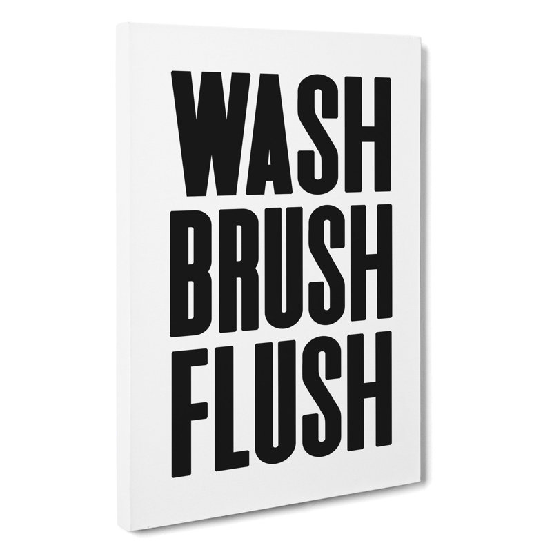 Wash Brush Flush - Wrapped Canvas, 76cm H x 50cm W x 3cm D