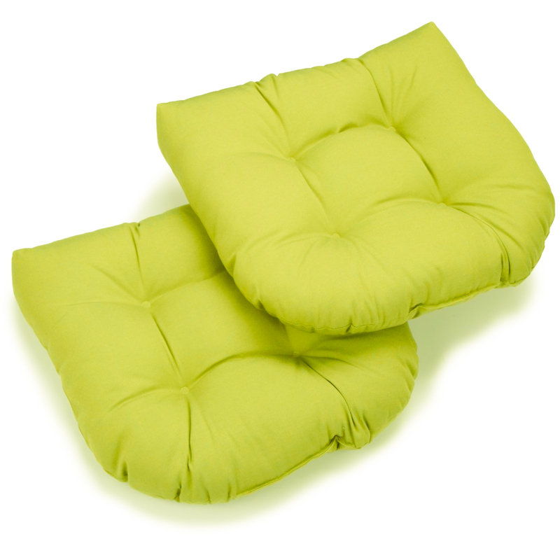 Outdoor 5'' Seat Cushion, Mojito Lime, Microsuede