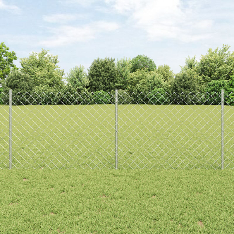  Garden Fence Set Set Of 2 Galvanised Steel Large Durable