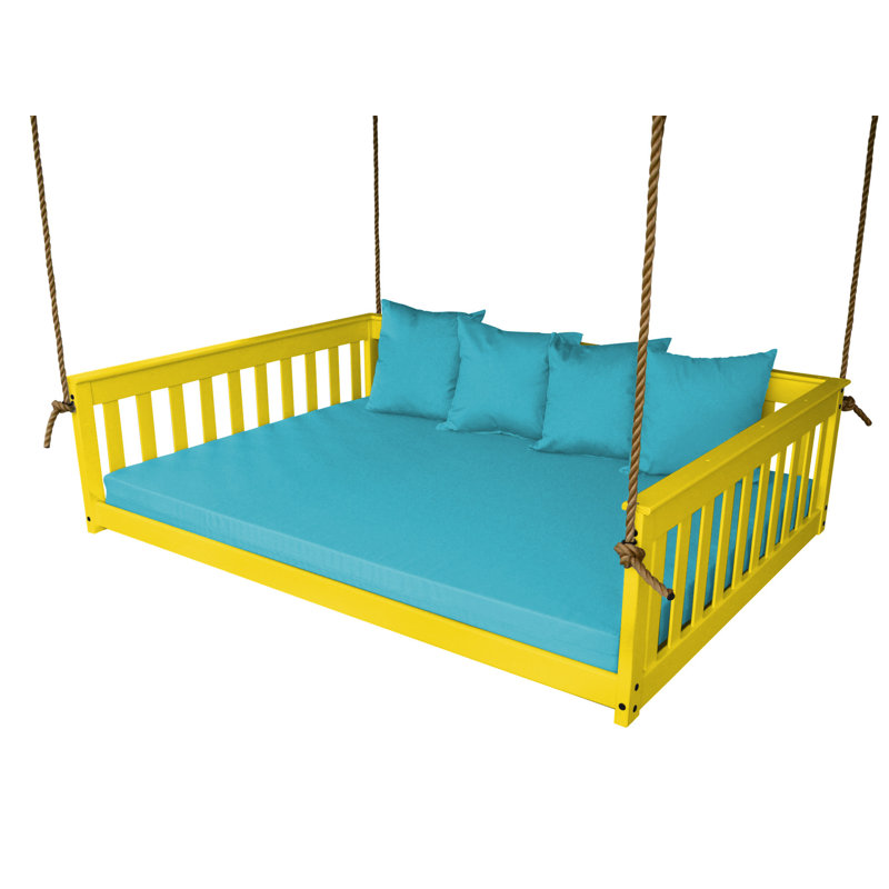 Lit de jour suspendu Carol Mission, Jaune canari, Double
