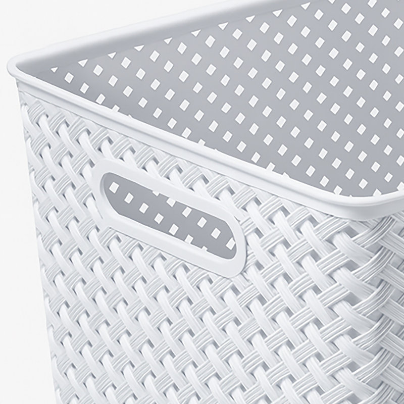 Panier en osier, H 8,66 po x l 11,42 po x p 13,78 po, Gris