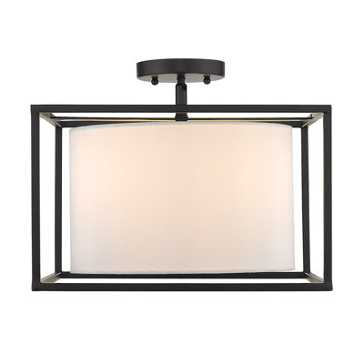 Plafonnier semi-encastré 3 lumières 14,5 po Hodder