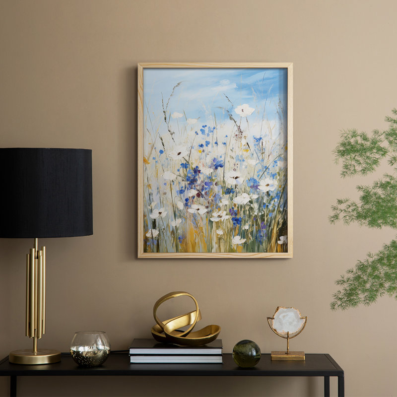 Reproduction encadrée FLORAL Series XIII - bois massif, H 11 po x l 9 po