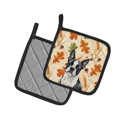 Paire de poignées Boston Terrier Heirloom Fall