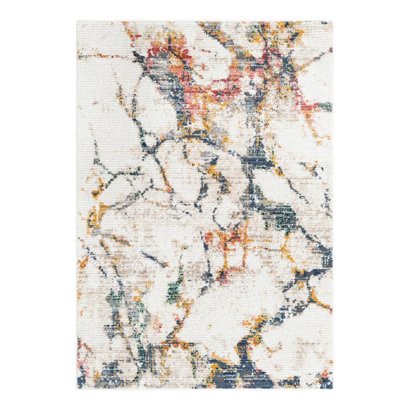 Tapis abstrait Caparro, Rectangle 4 pi 1 po x 6 pi 3 po