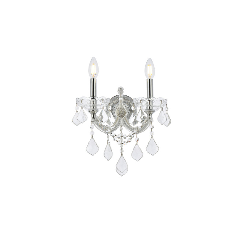 Cristal taillé royal clair Maria Theresa Mordechay, H 16 po x l 12 po x P 12 po, Chrome, 2