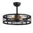 Cissline 22" Stylish Black Caged Ceiling Fan With Remote Control And Light Kit Included-1615239854-1615239827