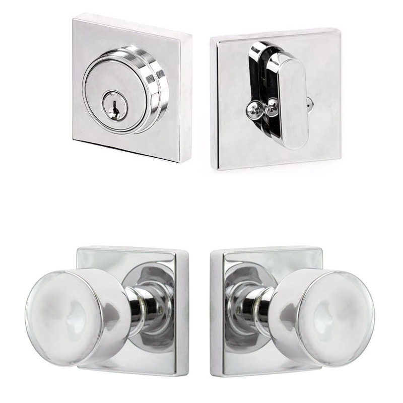 Ensemble de boutons de passage Bergen, Chrome poli