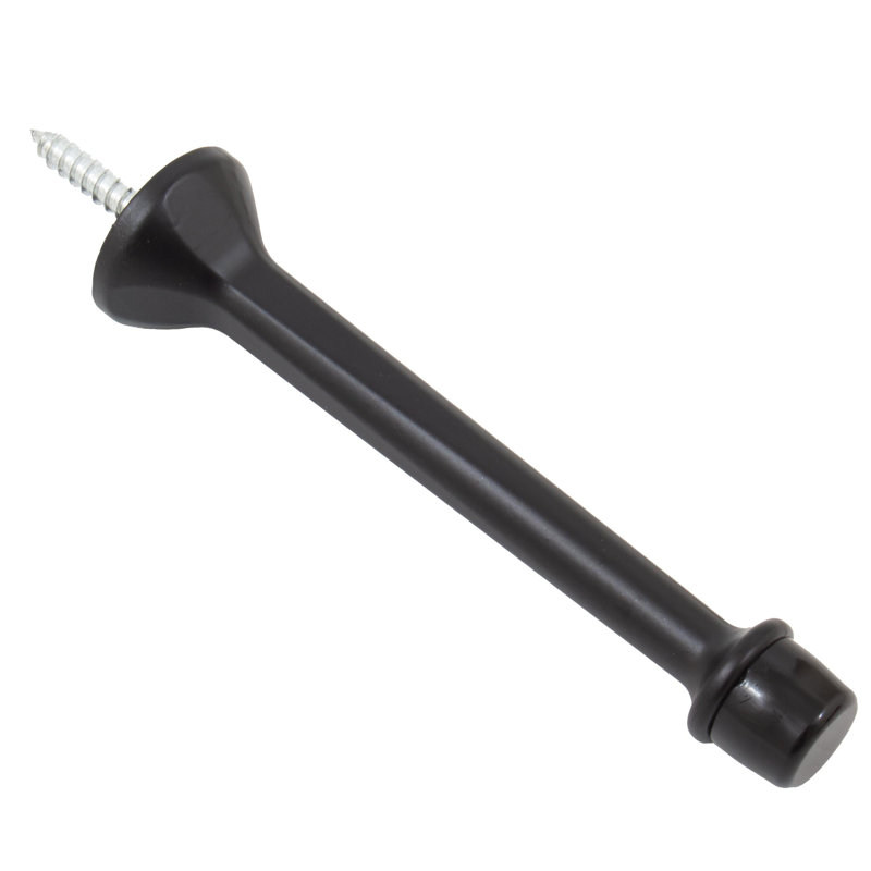 Zinc Baseboard Stop, Matte Black