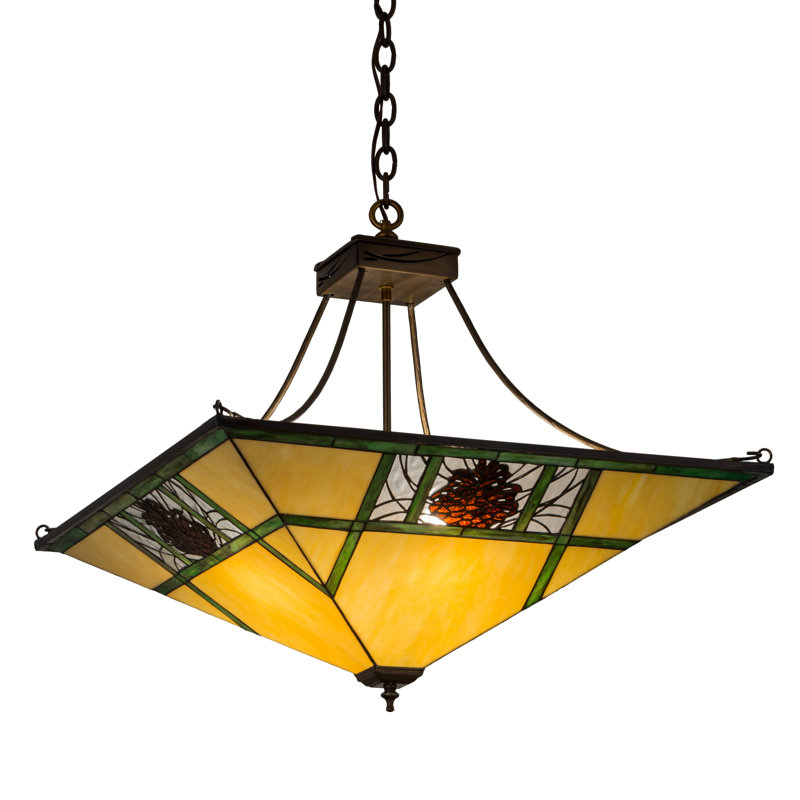Rustic Lodge 4 - Light Antique Copper Unique/Statement Pendant, 28-57" H x 26.5" W x 26.5" D